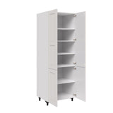 Shaker Assembled 30 in. x 84.5 in. x 24 in. Pantry Cabinet in Vanilla White - Super Arbor