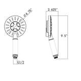 3-Spray 4.75 in. Round Single Wall Mount Fixed Adjustable Handheld Shower Head in Chrome - Super Arbor