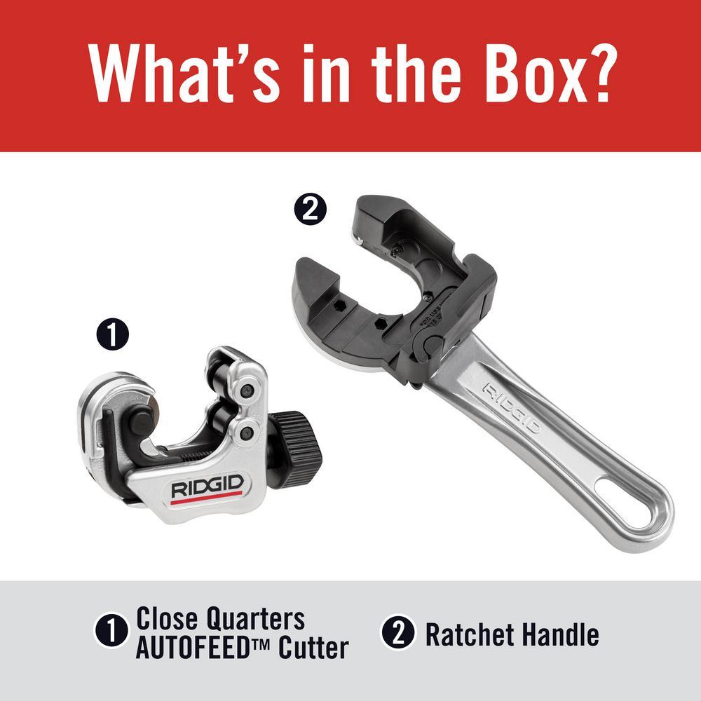 1/4 in. to 1-1/8 in. Model 118 2-in-1 Close Quarters Autofeed Ratcheting Cutter - Super Arbor