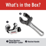 1/4 in. to 1-1/8 in. Model 118 2-in-1 Close Quarters Autofeed Ratcheting Cutter - Super Arbor