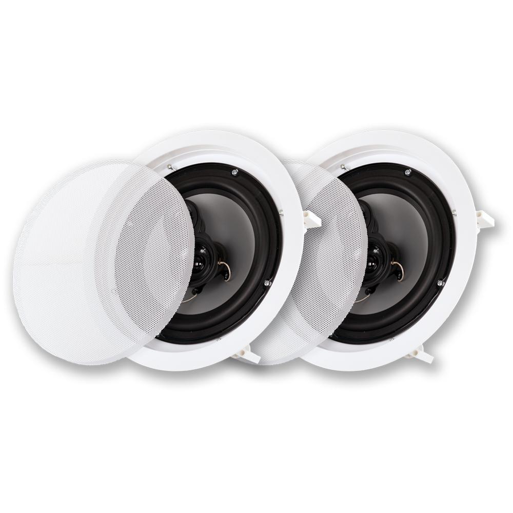 In-Ceiling 8 in. Speaker Pair 3 Way Home Theater Speakers - Super Arbor