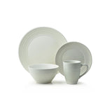 Ripple 16-Piece Casual Off white Ceramic Dinnerware Set (Service for 4)