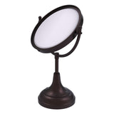 Allied Brass 8-in x 15-in Matte White Double-Sided Magnifying Countertop Vanity Mirror
