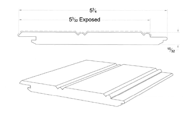 Royal PVC 6" Bead Board Reversible 1/2" x 6" x 18'