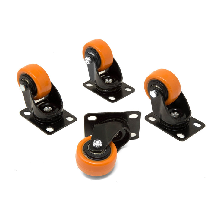 WEN 2 in. 155 lbs Capacity Polyurethane Double-Bearing Swivel Plate Casters (4-Pack)