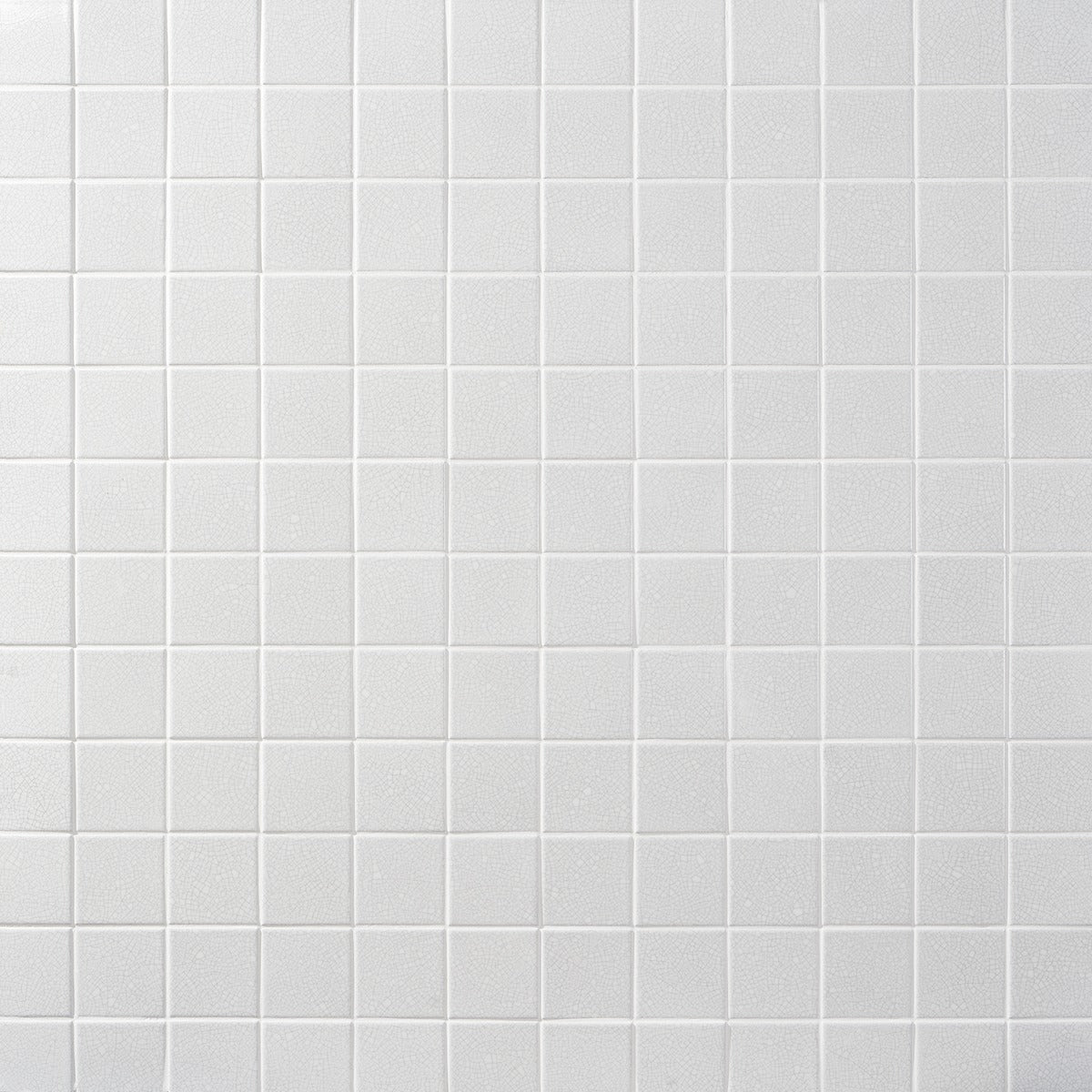 Sarina Vintage White 4x4 Glossy Crackled Ceramic Wall Tile by Lux Tile