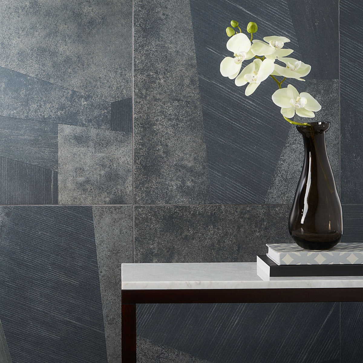 Stories Black Matte Porcelain Tile 24x24 - Lux Tile