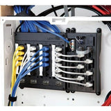 Structured Media Twist and Mount Patch Panel with 24 Cat 6 Ports - Black - Super Arbor