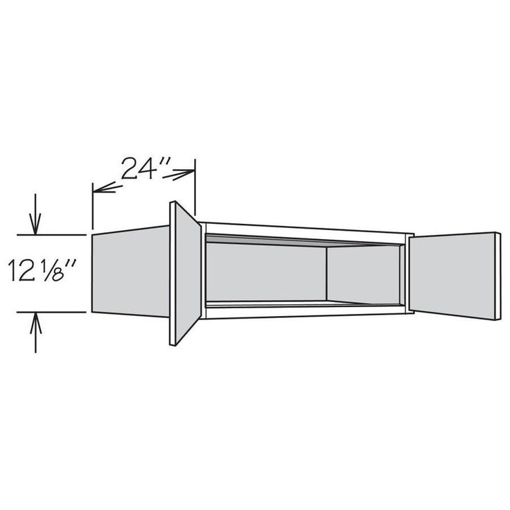 allen + roth Annscroft 30-in W x 12.125-in H x 24-in D Hazelnut Maple Door Wall Semi-Custom Cabinet