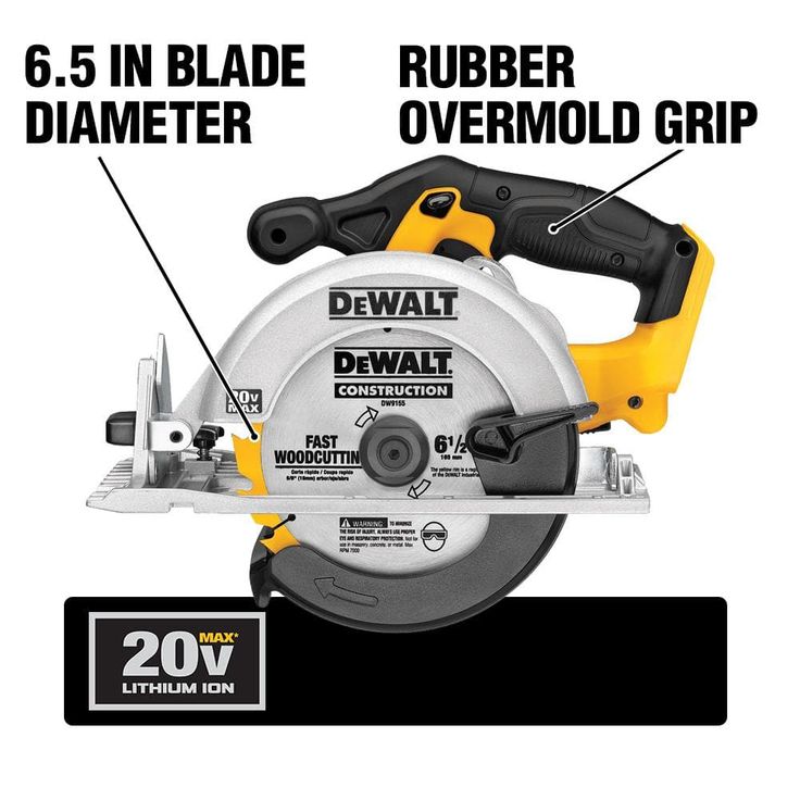 20-Volt 6-1/2 in. MAX Lithium Ion Cordless Circular Saw (Tool-Only) with 20-Volt MAX 4.0Ah Battery