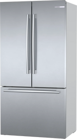 Bosch 800 Series 36 in. 21 cu. ft. French 3-Door Counter-Depth Refrigerator, Stainless Steel, Dual Compressor (B36CT80SNS)