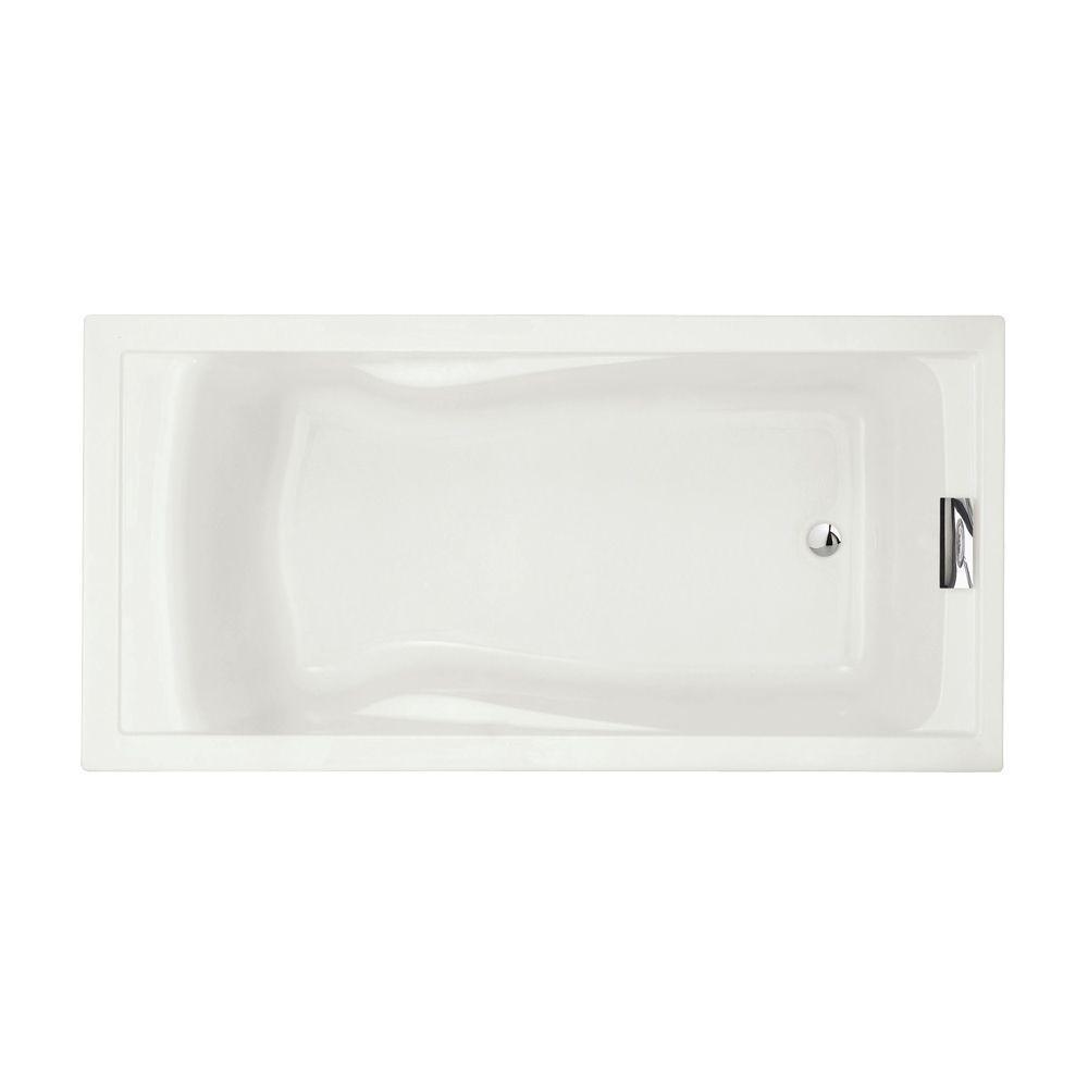 Evolution 72 in. x 36 in. Acrylic Reversible Drain Bathtub in White - Super Arbor