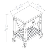 27.6 in. x 20 in. 1-Drawer Rolling Industrial Workbench with Wood Top - Super Arbor