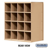 Brass Mailbox with 16 Combination Lock Doors - Rear Loading