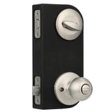 Polo Satin Nickel Single Cylinder Entry Door Knob Lock Deadbolt Combo Pack with Microban Antimicrobial Technology - Super Arbor