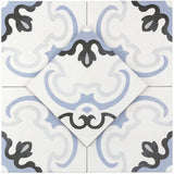 Met Beige Encaustic 9x9 Glazed Porcelain Tile
