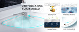WOODBRIDGE Voice-Control Smart Electric Elongated Toilet with Auto Open/Close, Auto Flush, 1000g MAP, Cleaning Foam, White
