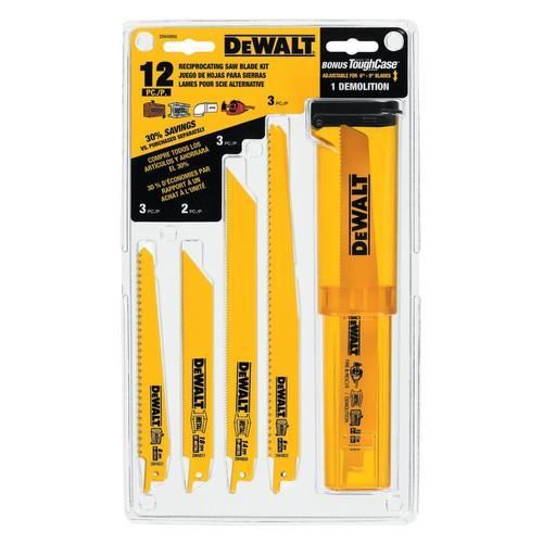 DEWALT 12-Pack Demolition Reciprocating Saw Blade Set