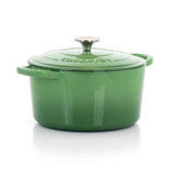 Artisan 5 qt. Round Cast Iron Nonstick Dutch Oven in Pistachio Green with Lid
