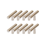 1.54 in. Stainless Steel Cabinet T-Pull Knob Value Pack (10-Pack) - Super Arbor