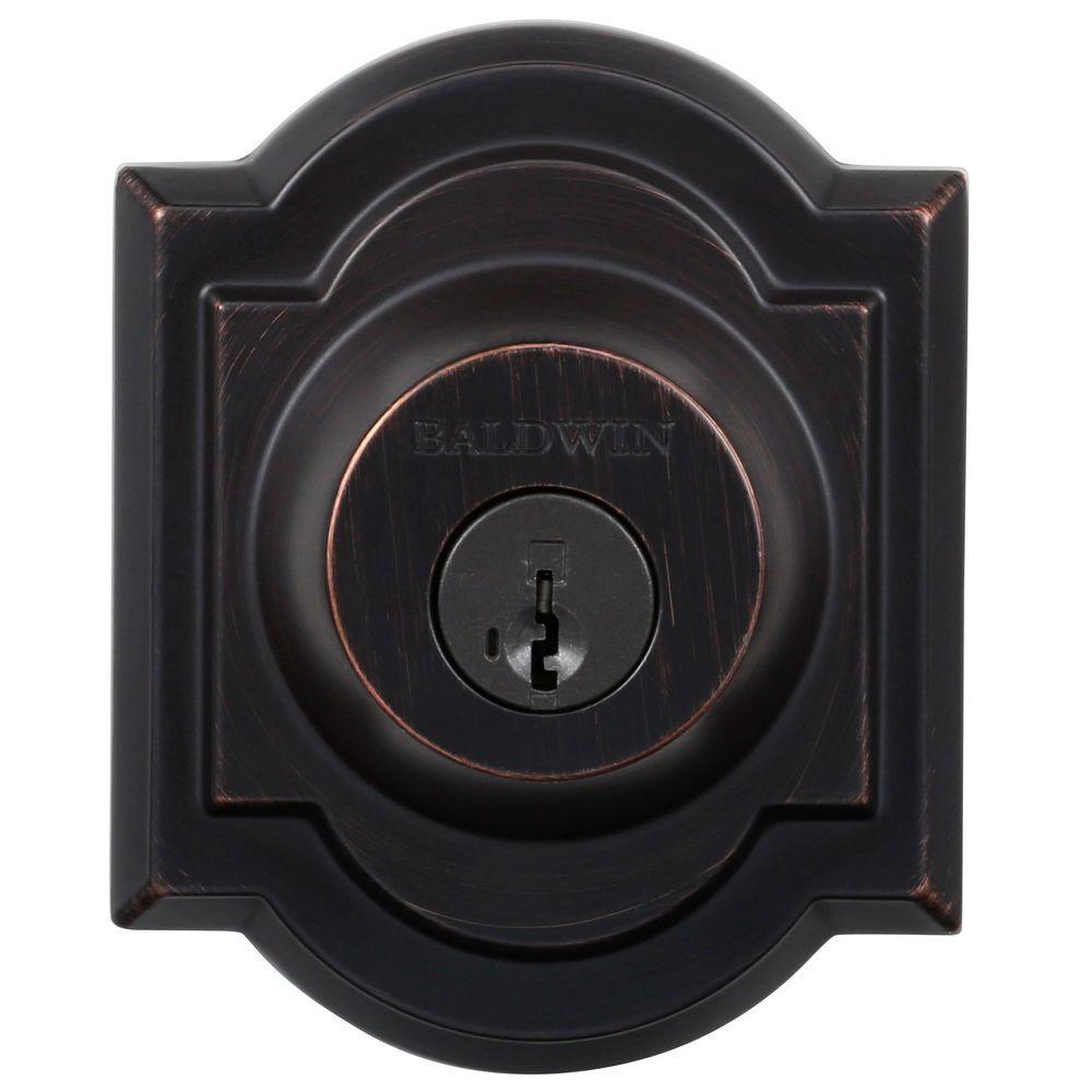 Prestige Single Cylinder Venetian Bronze Arched Deadbolt Featuring SmartKey Security - Super Arbor