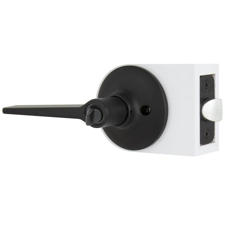 Freedom Matte Black Bed and Bath Door Lever (4-Pack)