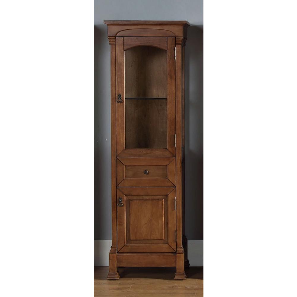Brookfield 20.50 in. W x 16.25 in. D x 65 in. H Double Door Floor Cabinet in Country Oak - Super Arbor