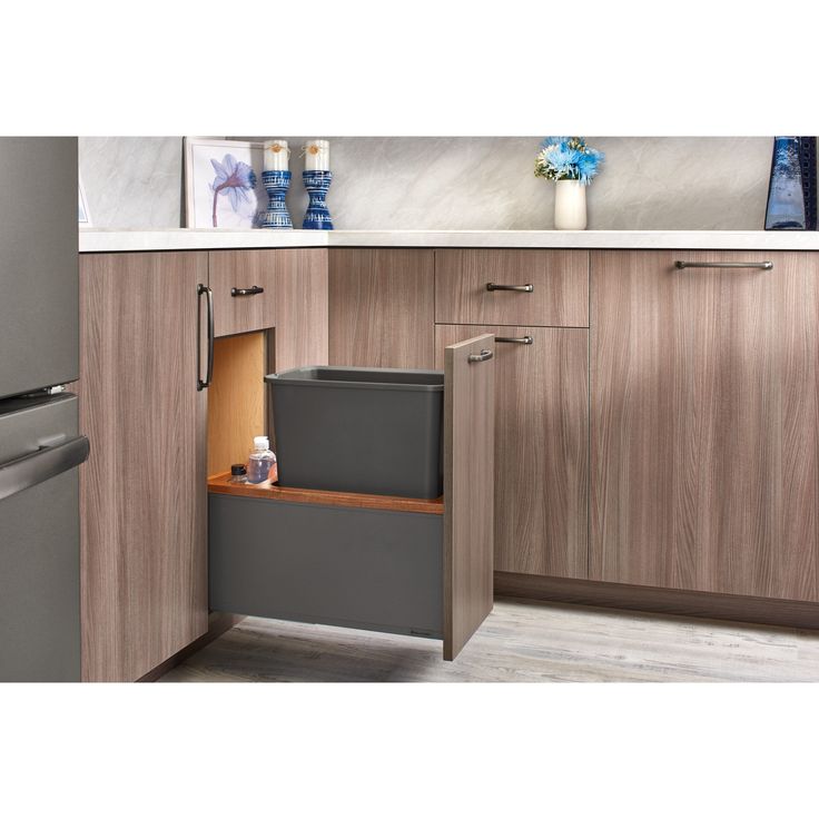 Rev-A-Shelf 30-Quart Plastic Soft Close Pull Out Trash Can