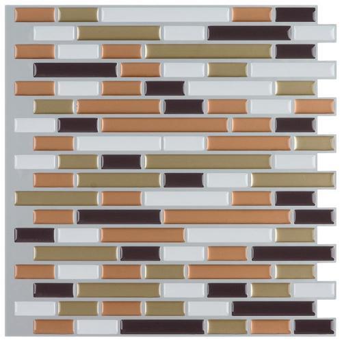 Instant Mosaic Upscale Designs by Ema 16-Pack 12-in x 12-in Glossy Composite Versailles Peel & Stick Tile - Super Arbor