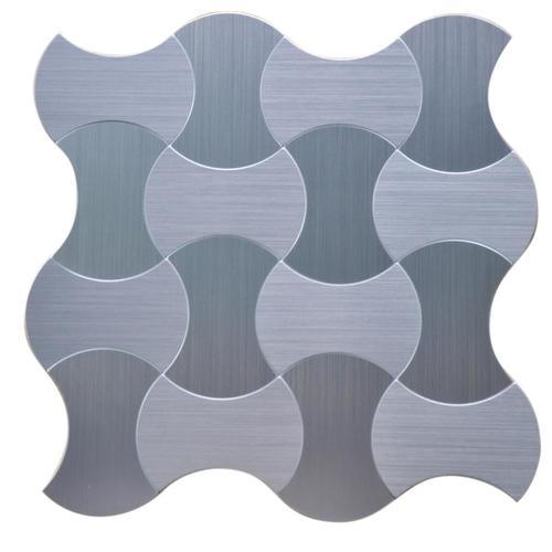 Instant Mosaic 6-Pack 12-in x 12-in Metallic Metal Versailles Peel & Stick Tile - Super Arbor