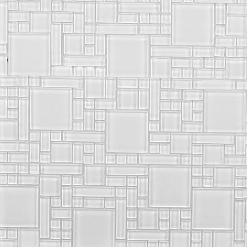 Instant Mosaic 6-Pack 12-in x 12-in Glossy Glass Versailles Peel & Stick Tile - Super Arbor
