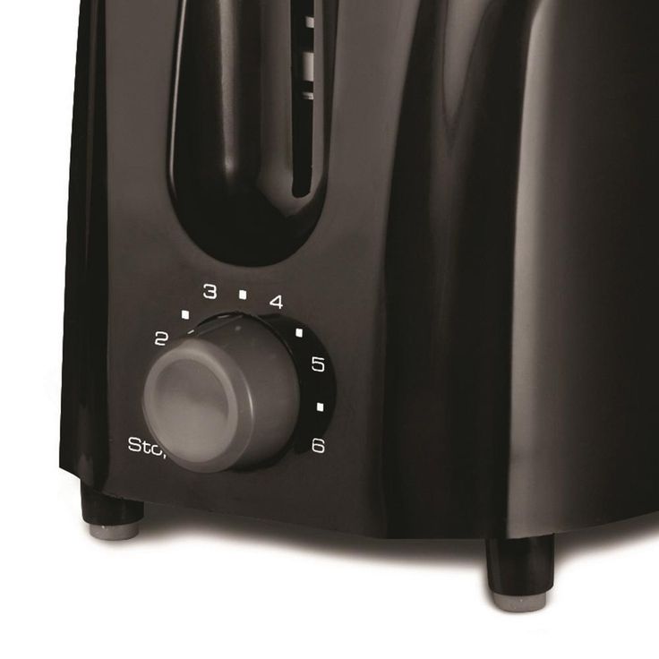 2-Slice Black Toaster with Cool-Touch Exterior