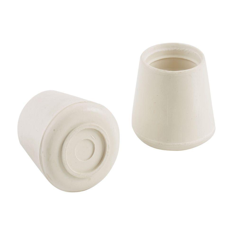 1-1/4 in. Off-White Rubber Leg Tips (2 per Pack) - Super Arbor