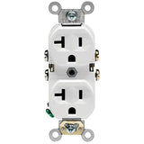 20 Amp Commercial Grade Duplex Outlet, Ivory - Super Arbor