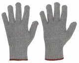 CONDOR Knit Gloves, Small, Uncoated, Cotton/Polyester, Gray, 1 Pair