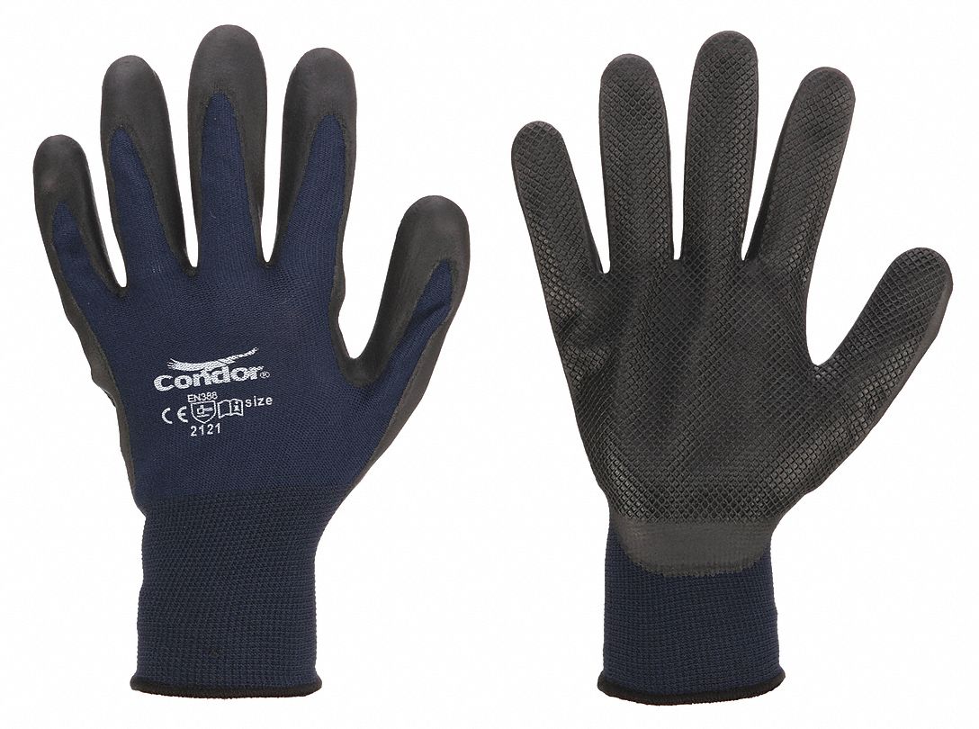 CONDOR Nitrile Coated Knit Gloves 2XL - Durable Abrasion-Resistant