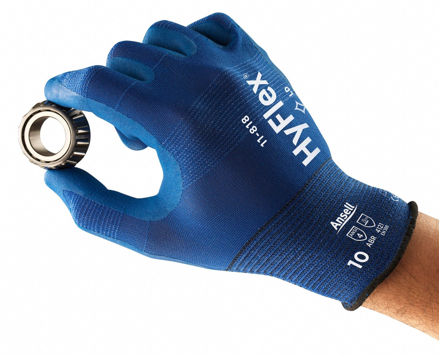 HYFLEX 11-818 Foam Nitrile Coated Gloves, 2XL, Abrasion Level 4