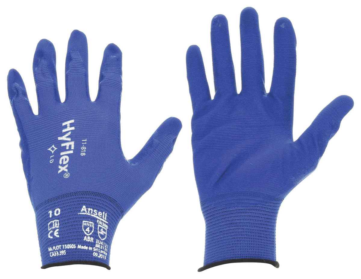 HYFLEX Foam Nitrile Coated Gloves, Blue - XS (6)