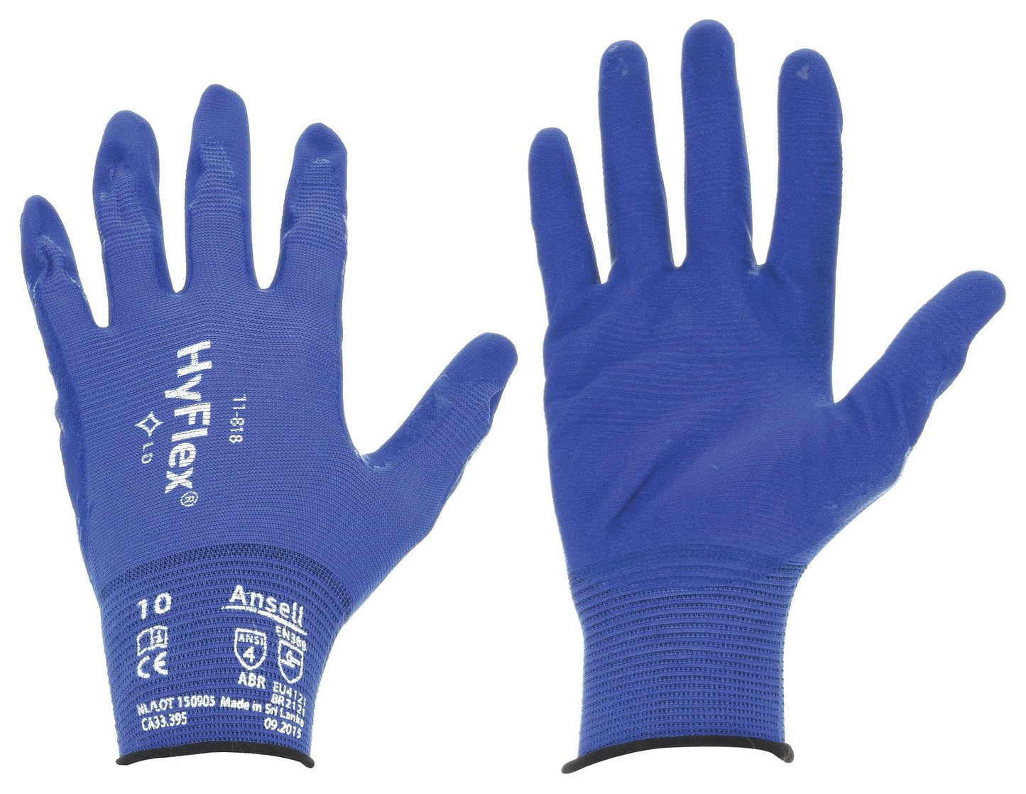 HYFLEX Foam Nitrile Coated Gloves, Blue - XS (6)
