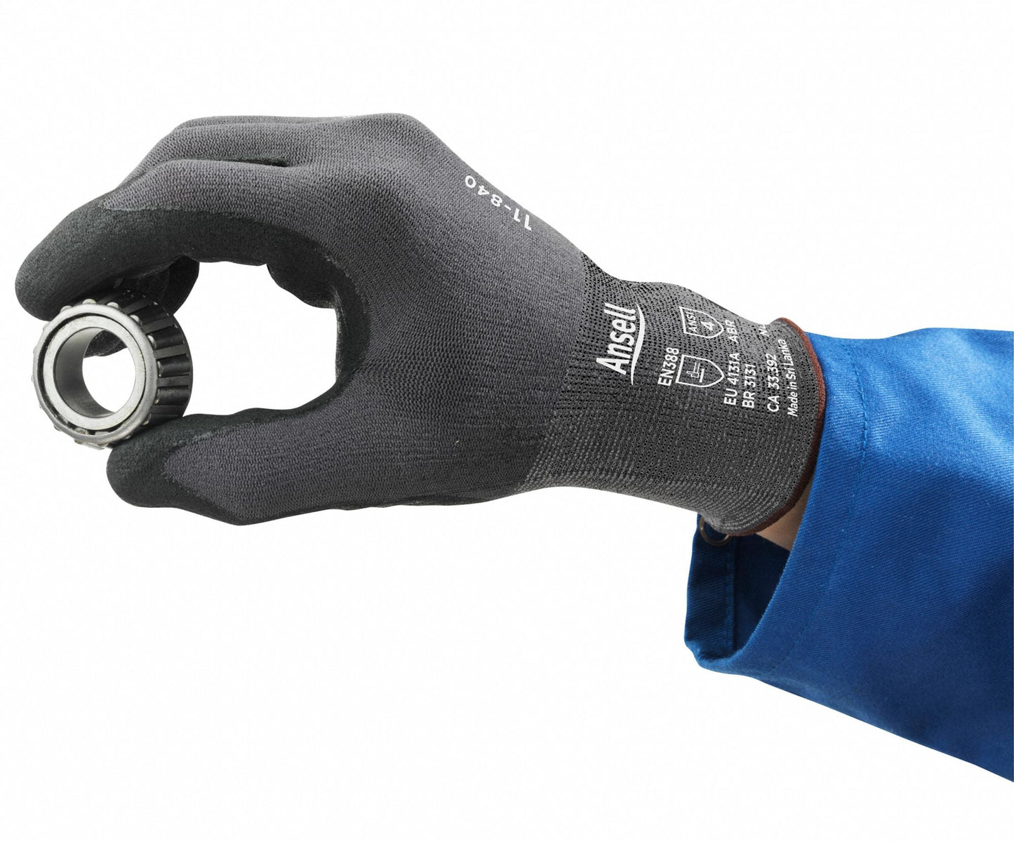 HYFLEX XS Gray Foam Nitrile Coated Gloves - ANSI Abrasion Level 4