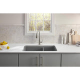 Simplice Single-Handle Pull-Down Sprayer Kitchen Faucet with DockNetik and Sweep Spray in Vibrant Stainless - Super Arbor