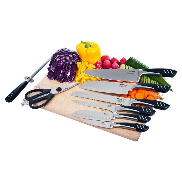 9-Piece Full Knife Set in Stainless Steel