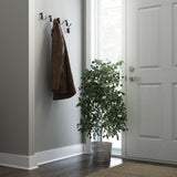 Rustic Farmhouse 3 in. Flat Black Double Prong Hook - Super Arbor
