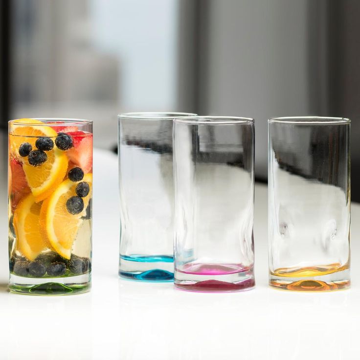 Impressions Colors 16.5 oz. 4-piece Cooler Glass Set