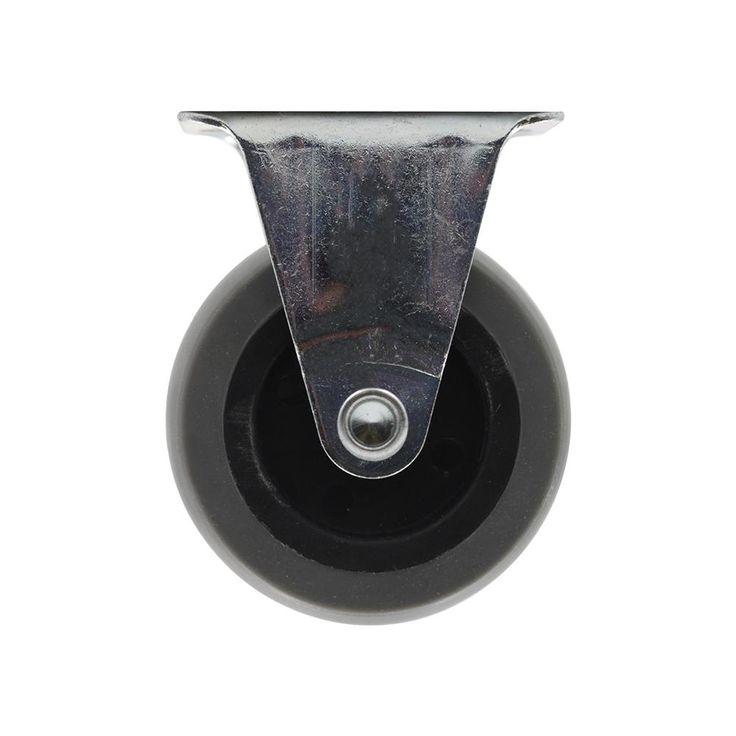 3 in. Medium Duty Gray TPR Rigid Plate Caster with 175 lbs. Weight Rating
