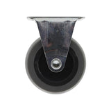 3 in. Medium Duty Gray TPR Rigid Plate Caster with 175 lbs. Weight Rating