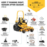 Cub Cadet Ultima ZTX5 60 in. Fab Deck 24 HP Kawasaki V-Twin Zero Turn Mower with Roll Over Protection and Front Wheel Suspension - Super Arbor