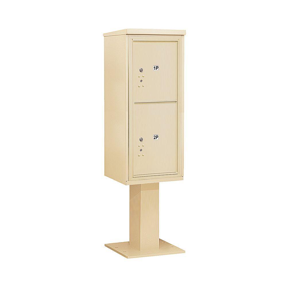 3400 Series Black Mount 4C Pedestal Mailbox with 20 MB1 Doors/2 PL - Super Arbor