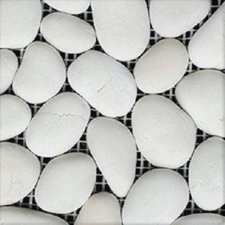 Rainforest White Natural Pebble Floor and Wall Tile 12
