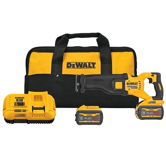 FLEXVOLT 60-Volt MAX Lithium-Ion Cordless Brushless Reciprocating Saw with (1) Battery 2Ah, Charger and Bonus Battery